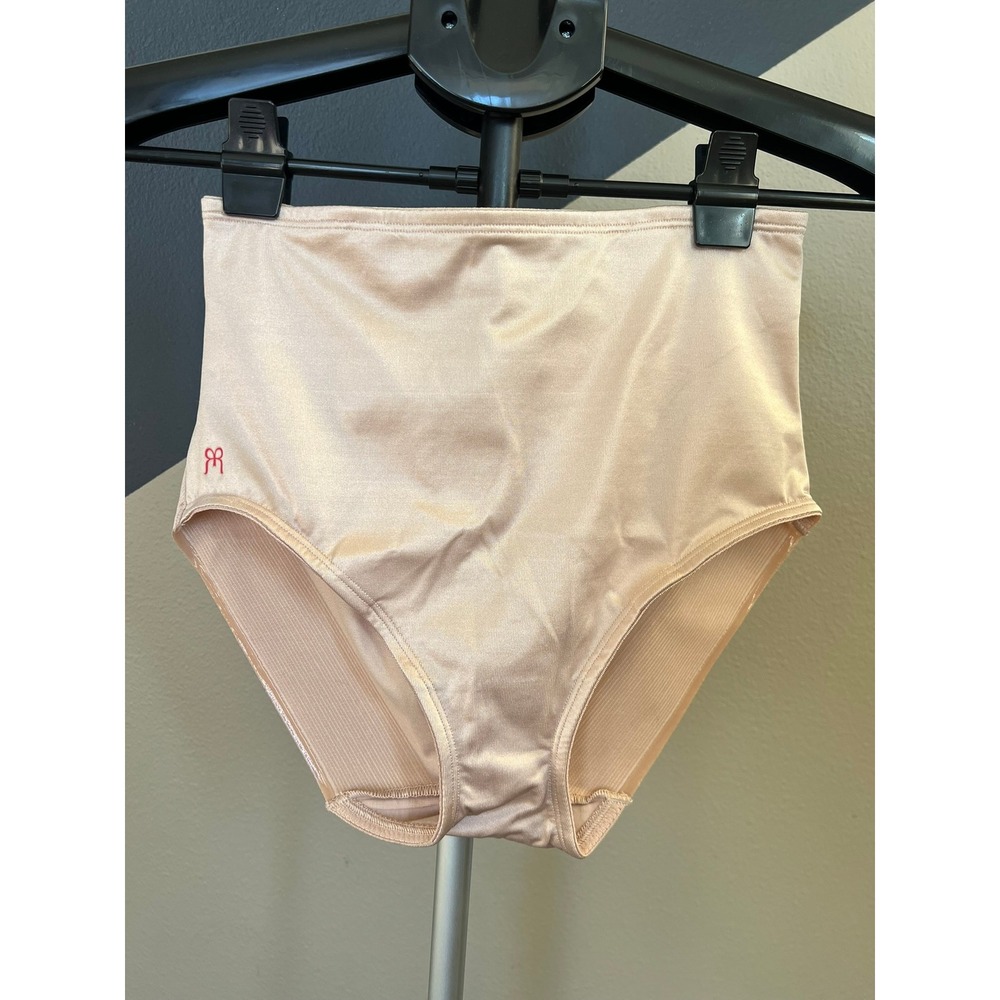 Ruby Ribbon Shaping Brief 4064 Size L Tan High Waist Shapewear